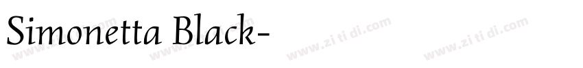 Simonetta Black字体转换